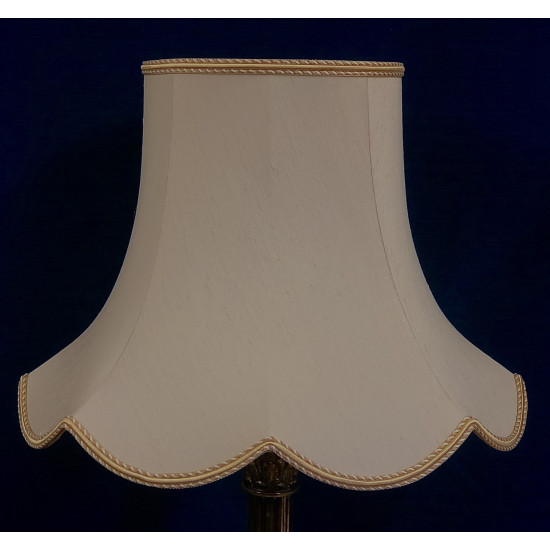 Cream and Gold Modern Scalloped Fabric Lampshades