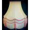 Cream and Pink Double Scallop Fabric Lampshades