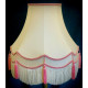 Cream and Pink Double Scallop Fabric Lampshades