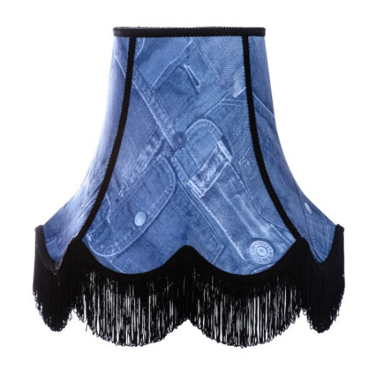 Blue Jeans Fabric Scalloped Lampshades