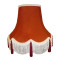 Terracotta Orange and Cream Fabric Lampshades