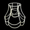 Double Scallop Candle Frame for Wall Light / Ceiling Chandelier