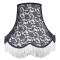 Cream and Black Lace Scalloped Fabric Lampshades