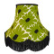 Green Retro Floral Fabric Scalloped Bottom Lampshades