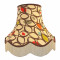 Cedar Cinnamon Fabric Scalloped Lampshades