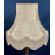 Cream Brocade Fabric Scalloped Bottom Lampshades