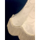 Cream Brocade Fabric Scalloped Bottom Lampshades