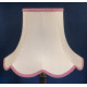 Cream and Pink Modern Scalloped Fabric Lampshades