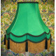 Emerald Green and Gold Double Scallop Fabric Lampshade