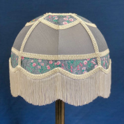 Flint Grey Floral Panelled Fabric Lampshade