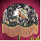 Forest Green Botanical Leaf Dome Fabric Lampshade