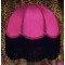 Fuchsia Pink and Black Dome Fabric Lampshade
