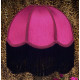 Fuchsia Pink and Black Dome Fabric Lampshade