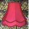 Fuchsia Pink Double Scallop Fabric Lampshade
