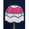 Fuchsia Pink and William Morris Panelled Fabric Lampshade