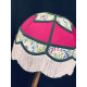 Fuchsia Pink and William Morris Panelled Fabric Lampshade