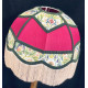 Fuchsia Pink and William Morris Panelled Fabric Lampshade