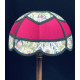 Fuchsia Pink and William Morris Panelled Modern Fabric Lampshade