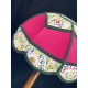 Fuchsia Pink and William Morris Panelled Modern Fabric Lampshade