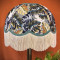 Grey and Teal Botanical Leaf Dome Fabric Lampshade