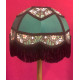 Holly Green and William Morris Black Panelled Fabric Lampshade