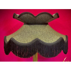 Khaki Green Animal Print Victorian Fabric Lampshades