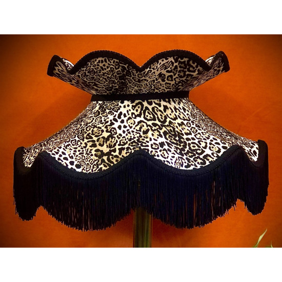 Lynx Animal Print Victorian Fabric Lampshades