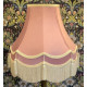 Pink and Cream Double Scallop Fabric Lampshades