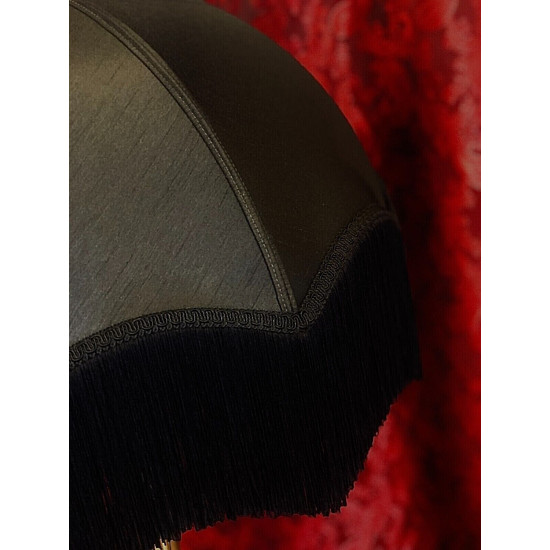 Black Parachute Dome Fabric Lampshade