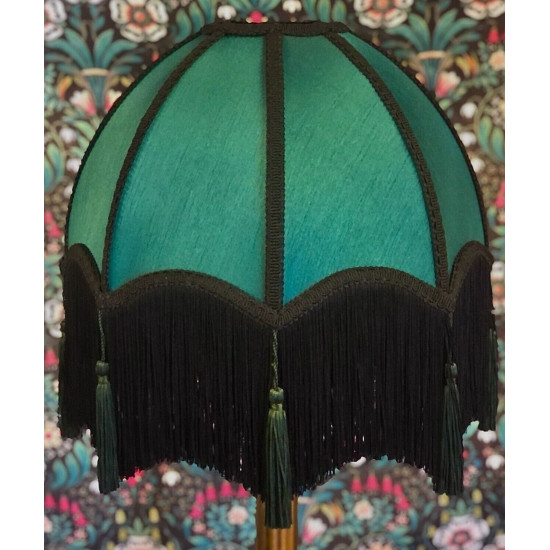 Dark Green and Black Parachute Dome Fabric Lampshade