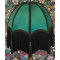 Dark Green and Black Parachute Dome Fabric Lampshade
