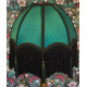 Dark Green and Black Parachute Dome Fabric Lampshade