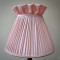 Baby Pink Ruffled Top Fabric Tapered Empire Lampshade