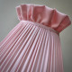 Baby Pink Ruffled Top Fabric Tapered Empire Lampshade