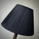 Black Gathered Fabric Tapered Empire Lampshade