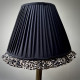 Black Lynx Ruffled Bottom Tapered Empire Lampshade