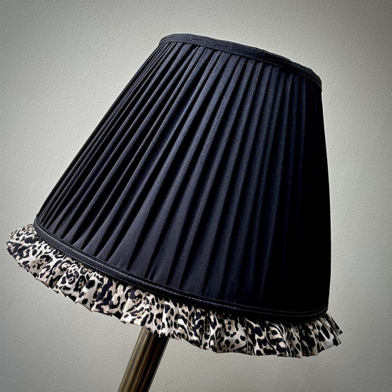 Black Lynx Ruffled Bottom Tapered Empire Lampshade