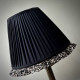 Black Lynx Ruffled Bottom Tapered Empire Lampshade