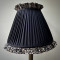 Black Lynx Ruffled Fabric Tapered Empire Lampshade