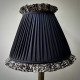 Black Lynx Ruffled Fabric Tapered Empire Lampshade