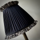 Black Lynx Ruffled Fabric Tapered Empire Lampshade