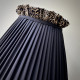 Black Lynx Ruffled Fabric Tapered Empire Lampshade