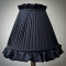 Black Ruffled Fabric Tapered Empire Lampshade