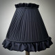 Black Ruffled Fabric Tapered Empire Lampshade