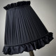 Black Ruffled Fabric Tapered Empire Lampshade