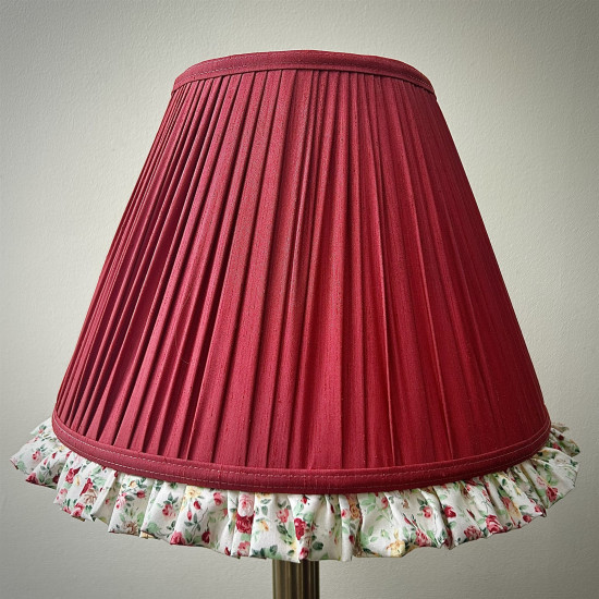 Rosso Red Rose Floral Ruffled Bottom Lampshade