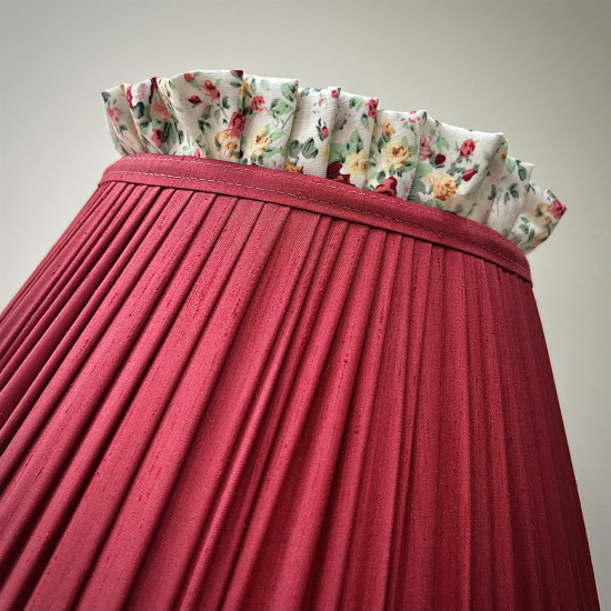 Rosso Red Rose Floral Ruffled Lampshade