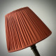 Burnt Orange Gathered Fabric Tapered Empire Lampshade
