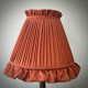 Burnt Orange Ruffled Fabric Tapered Empire Lampshade