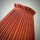 Burnt Orange Ruffled Fabric Tapered Empire Lampshade